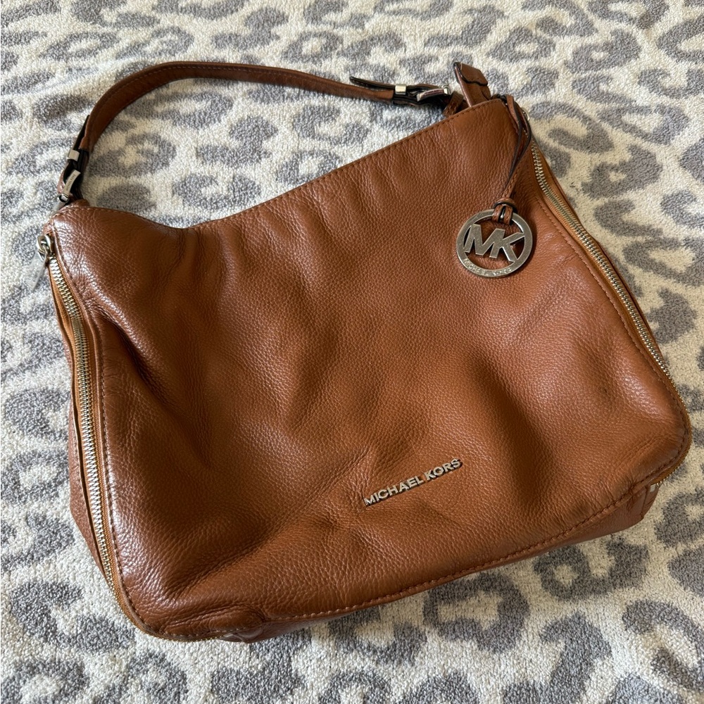 Michael Kors Tan Leather Hobo Bag